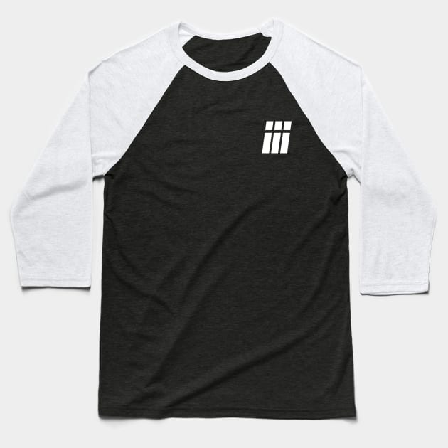 ARTIIIZO WHITE Baseball T-Shirt by Artiiizo